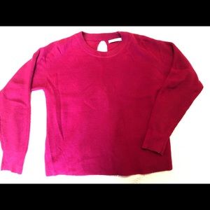 Mango pink keyhole back sweater size small